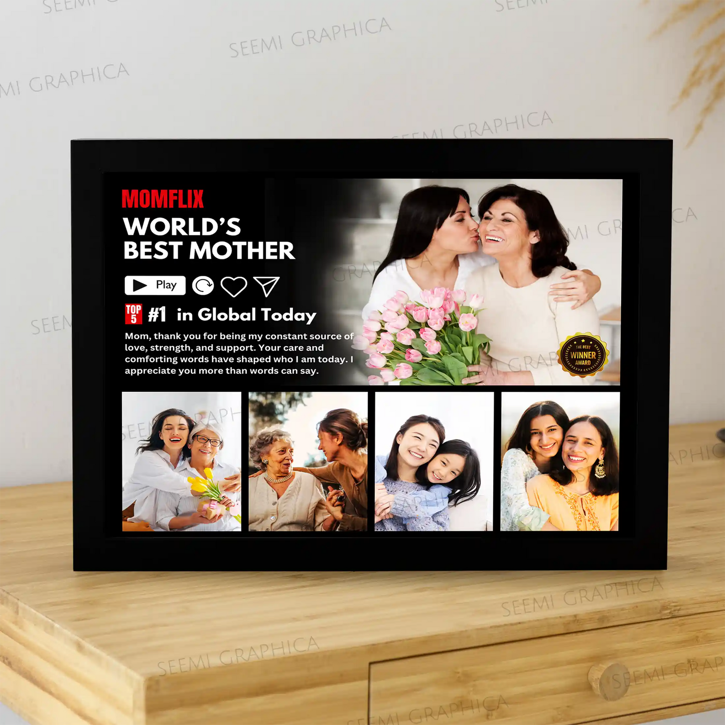 Netflix Frame-Custom MOMFLIX Photo Frame
