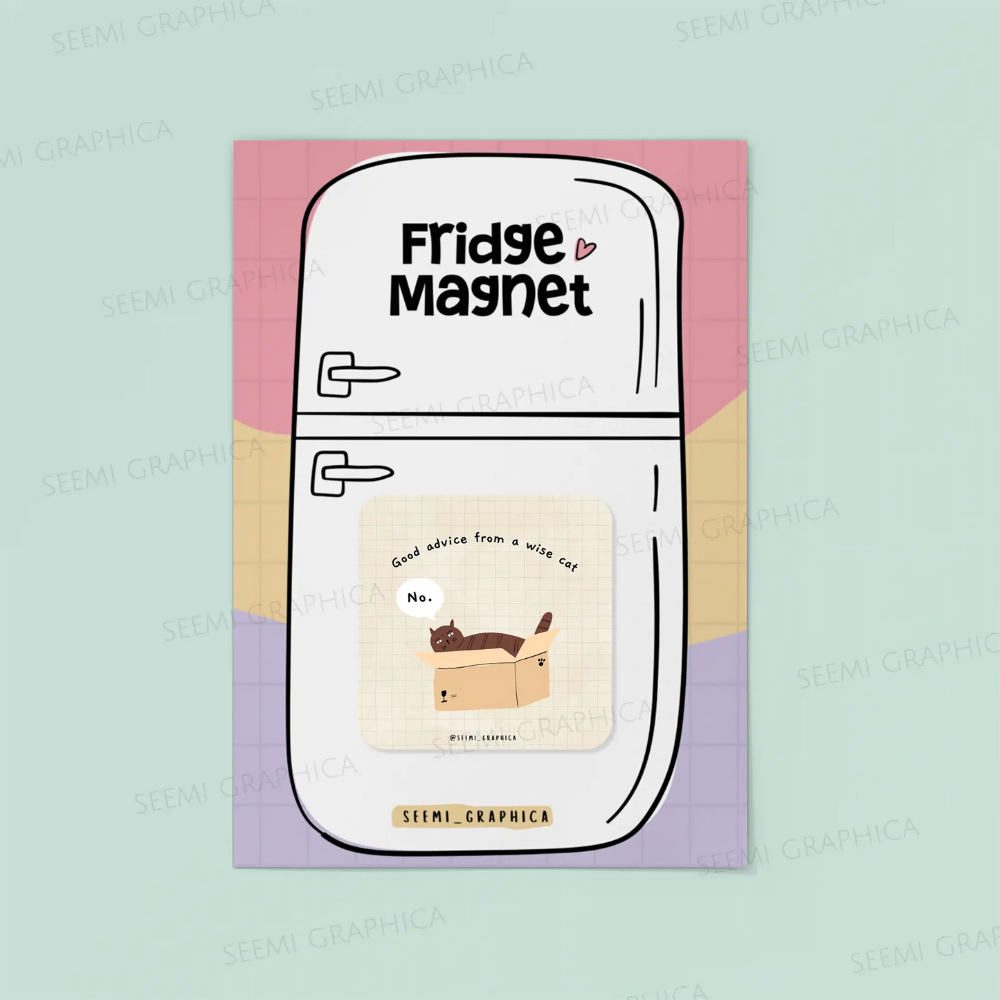 Good Advice From A Wise Cat Funny Magnet