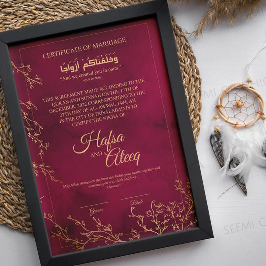 Laal Ishq-Signature Nikah Certificate