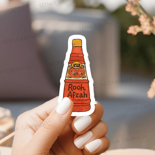Qarshi Rooh Afzah Cute Bottle - Sticker