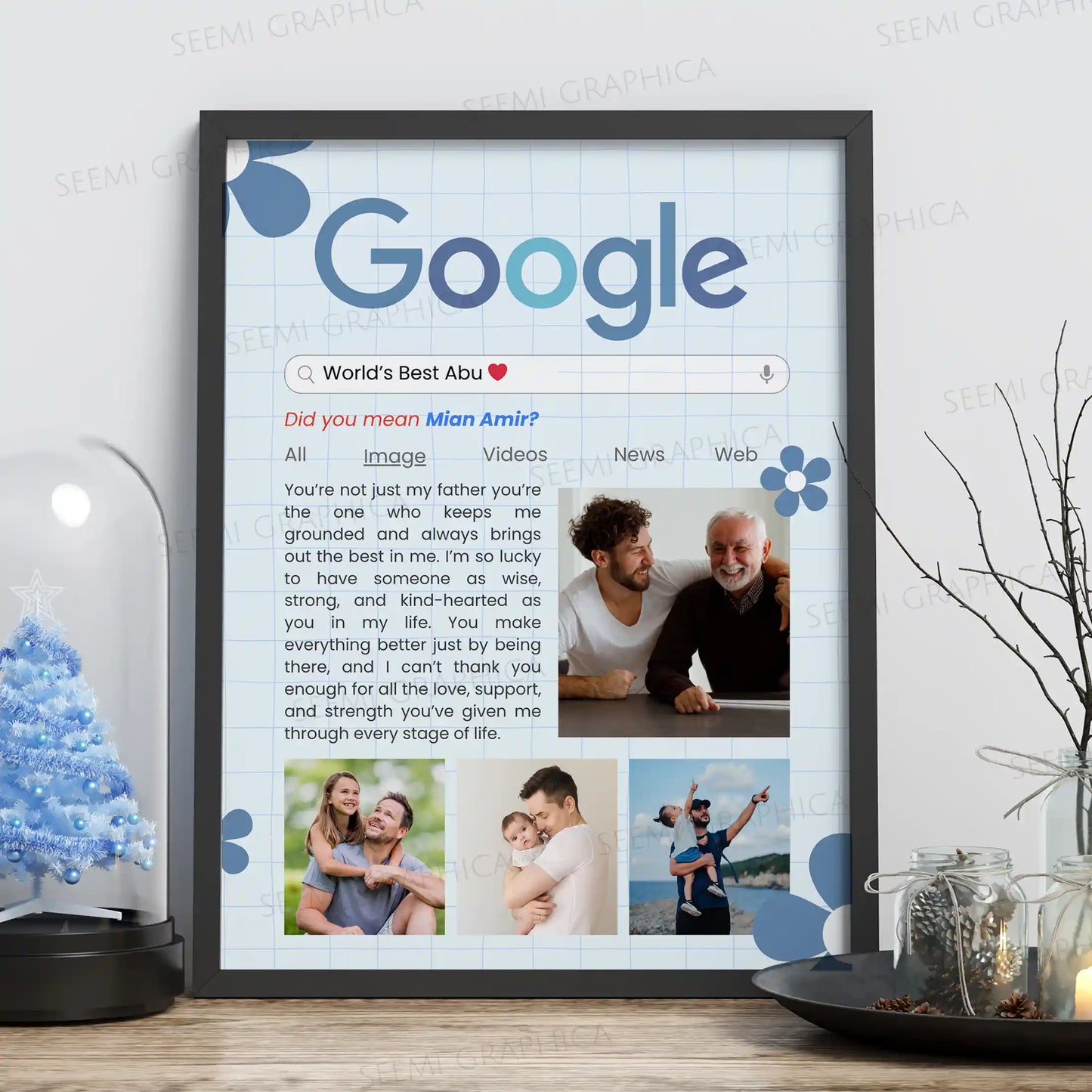 Google Frame Customizable – World’s Best Father