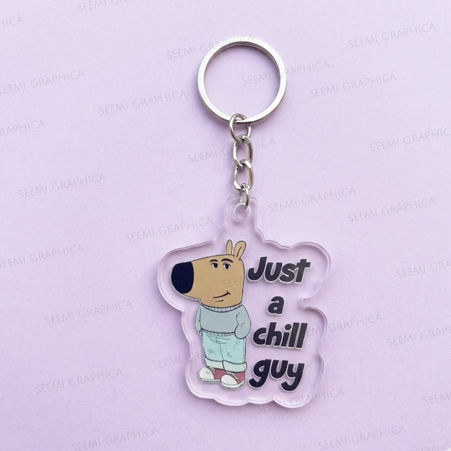 Just a Chill Guy – Acrylic Keychain