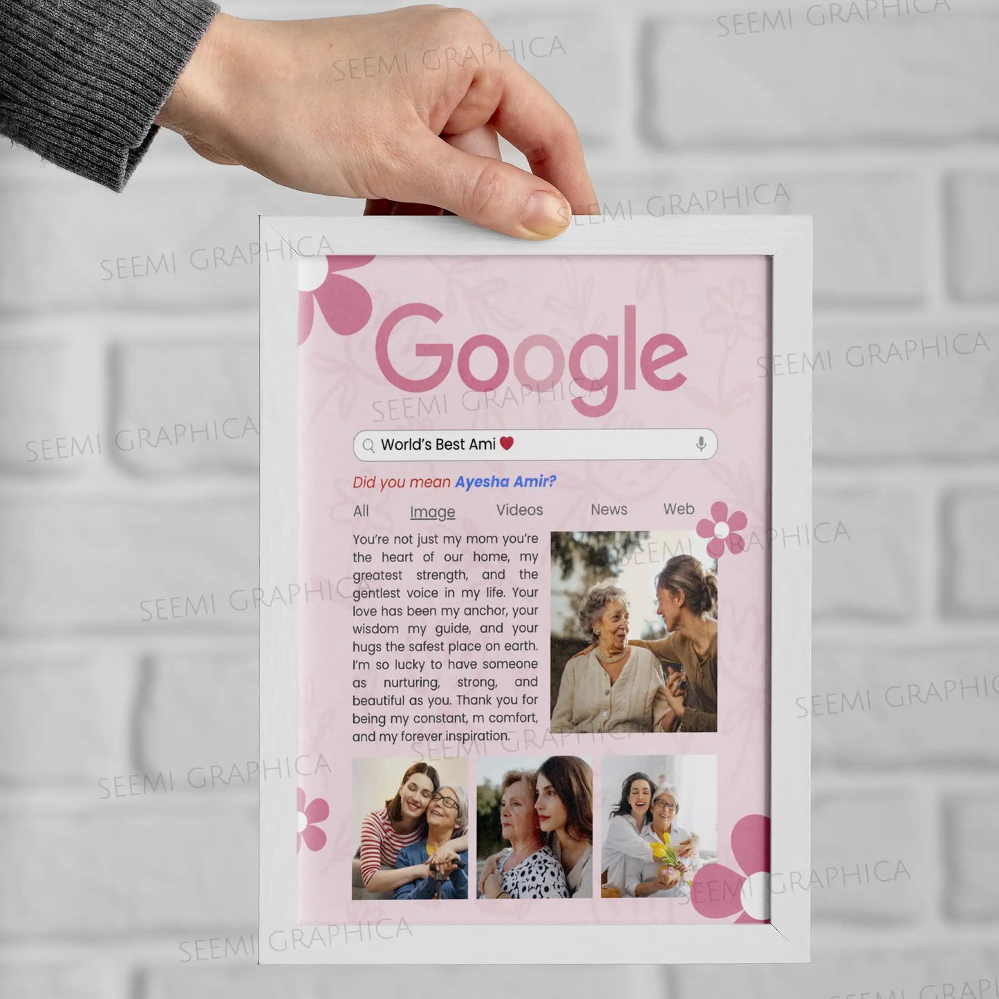 Google Frame Customizable – World’s Best Mother