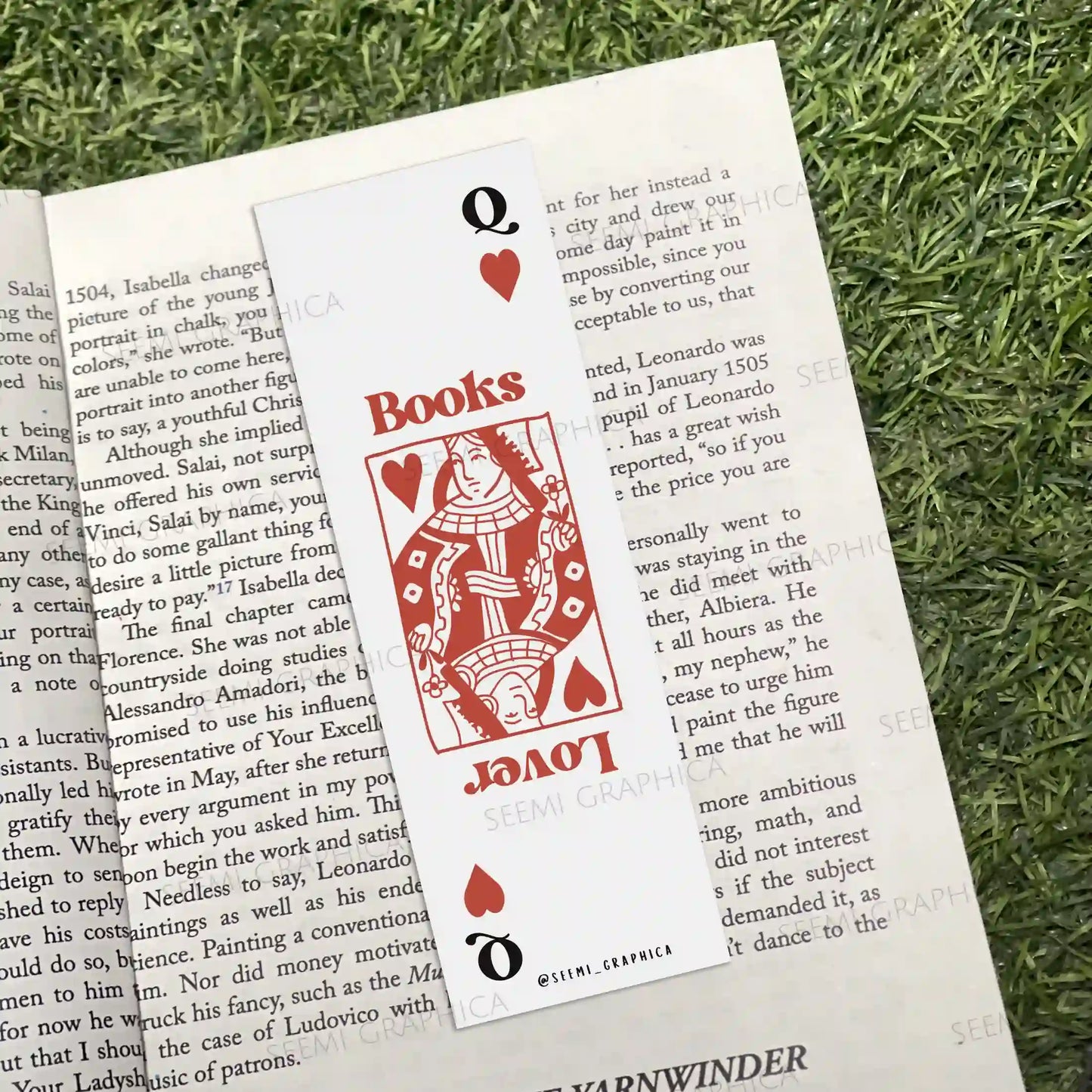 Queen Of Books Lover Long Bookmark