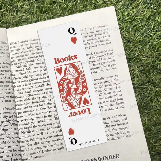 Queen Of Books Lover Long Bookmark