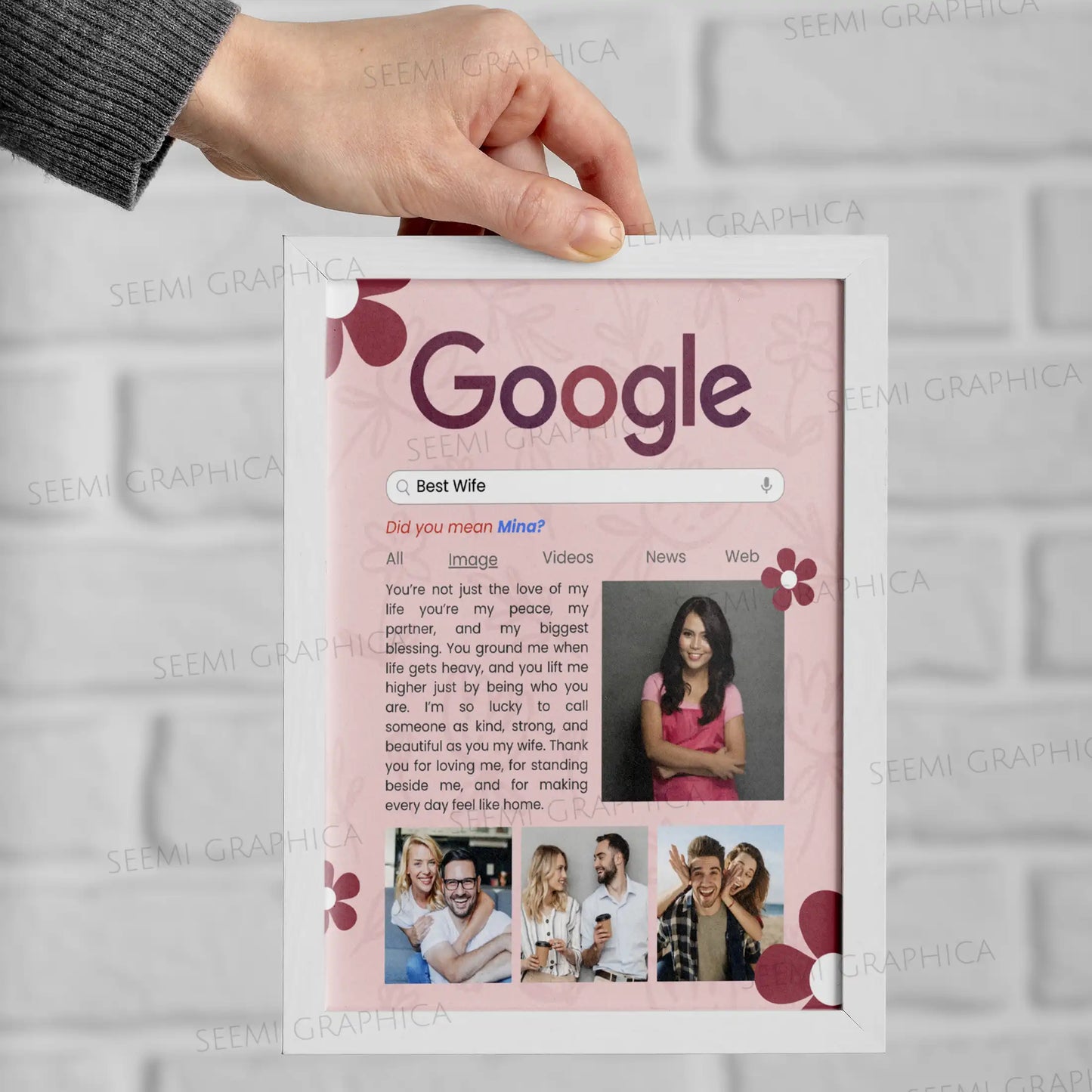 Google Frame Customizable –Couple Frame