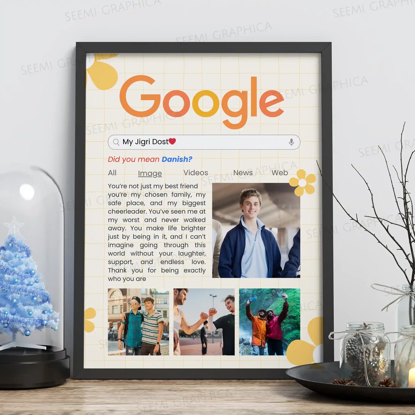 Google Frame Customizable – Best Friend Frame (Boy Edition)