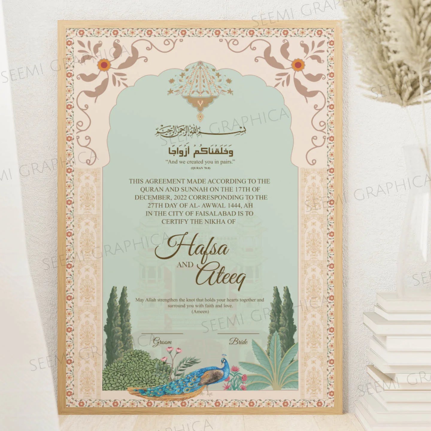 Morani-Royal Bliss Nikah Certificate