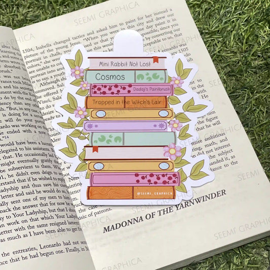 Floral Book Tracker Long Bookmark