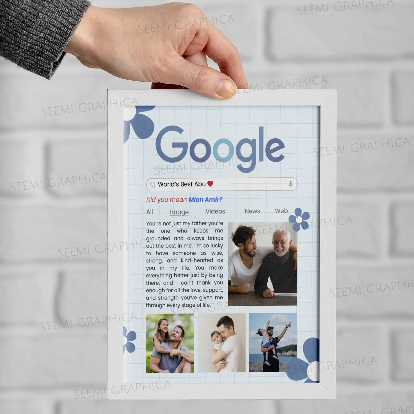 Google Frame Customizable – World’s Best Father