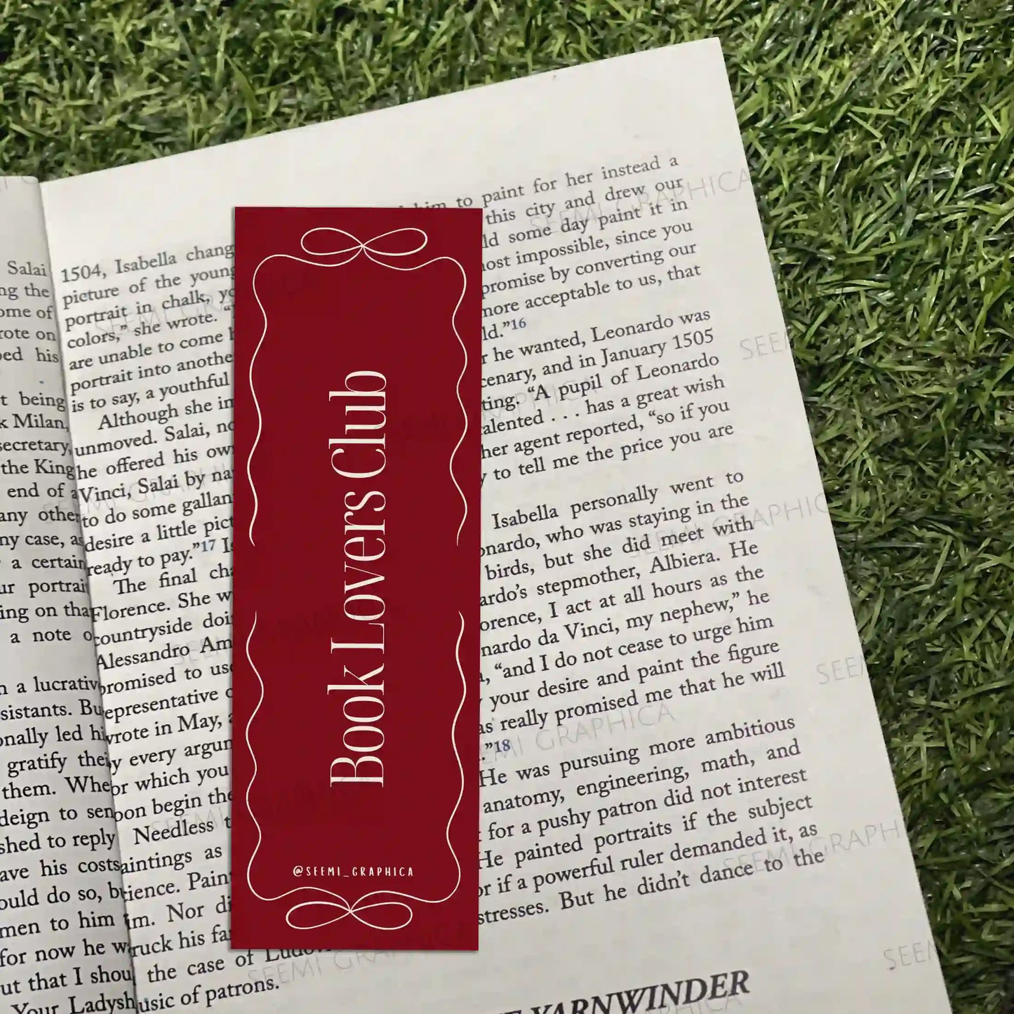 Book Lover Club Long Bookmark