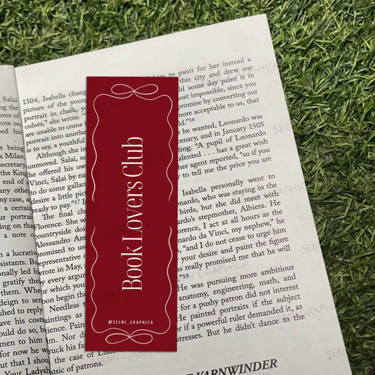 Book Lover Club Long Bookmark