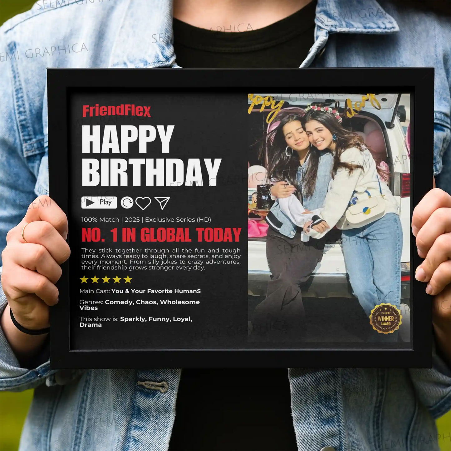Netflix Frame-Custom FriendFLIX Photo Frame