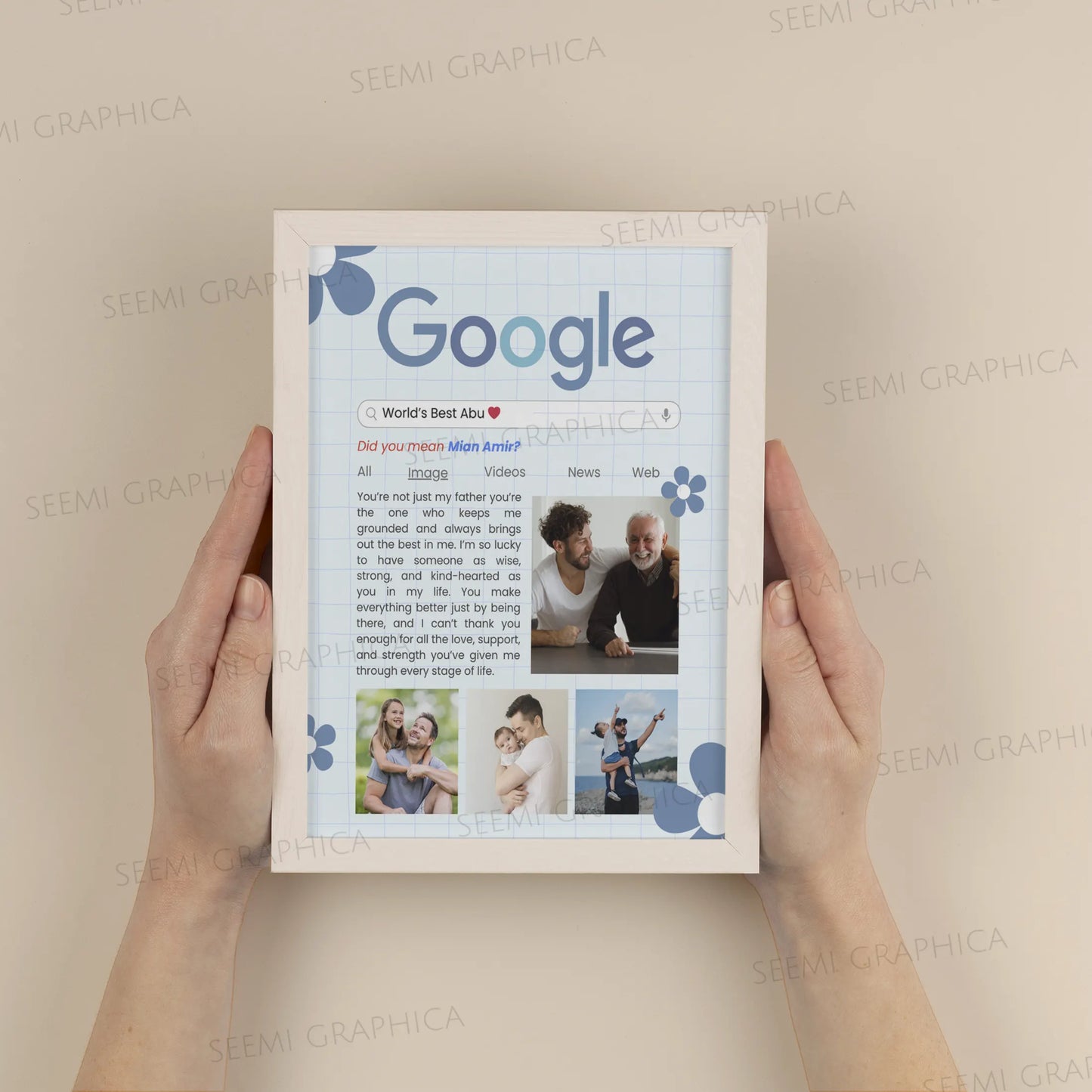 Google Frame Customizable – World’s Best Father