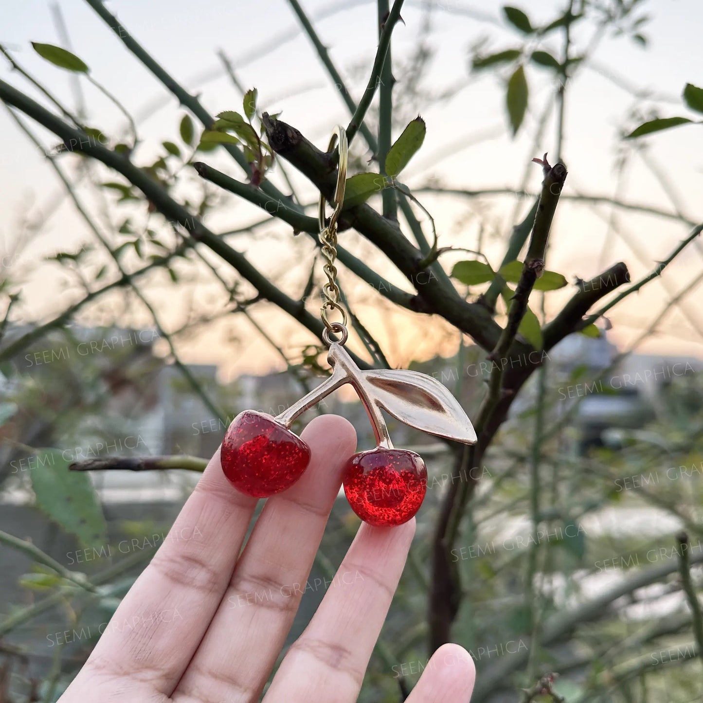 Cherry Glitter – Keychain