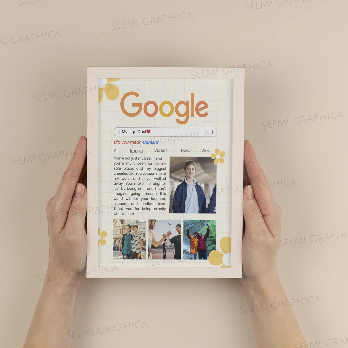 Google Frame Customizable – Best Friend Frame (Boy Edition)