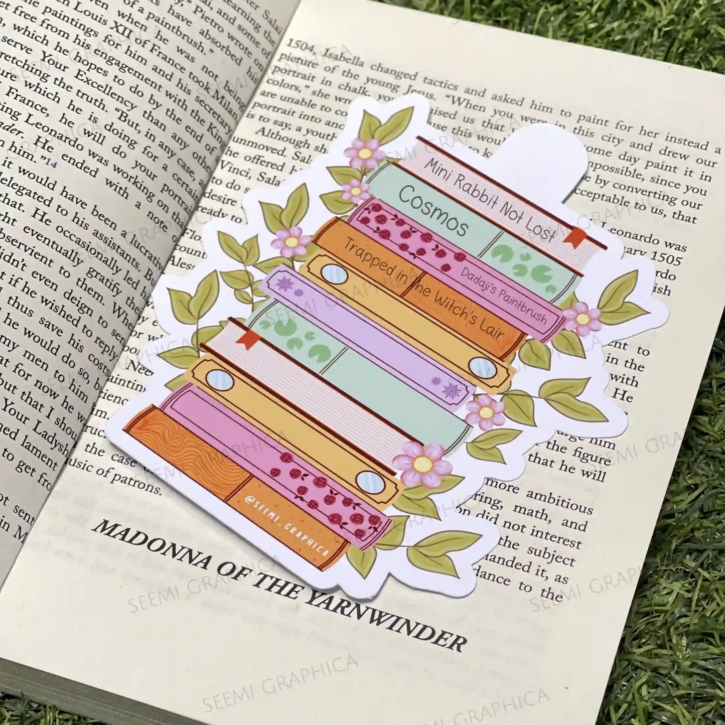 Floral Book Tracker Long Bookmark