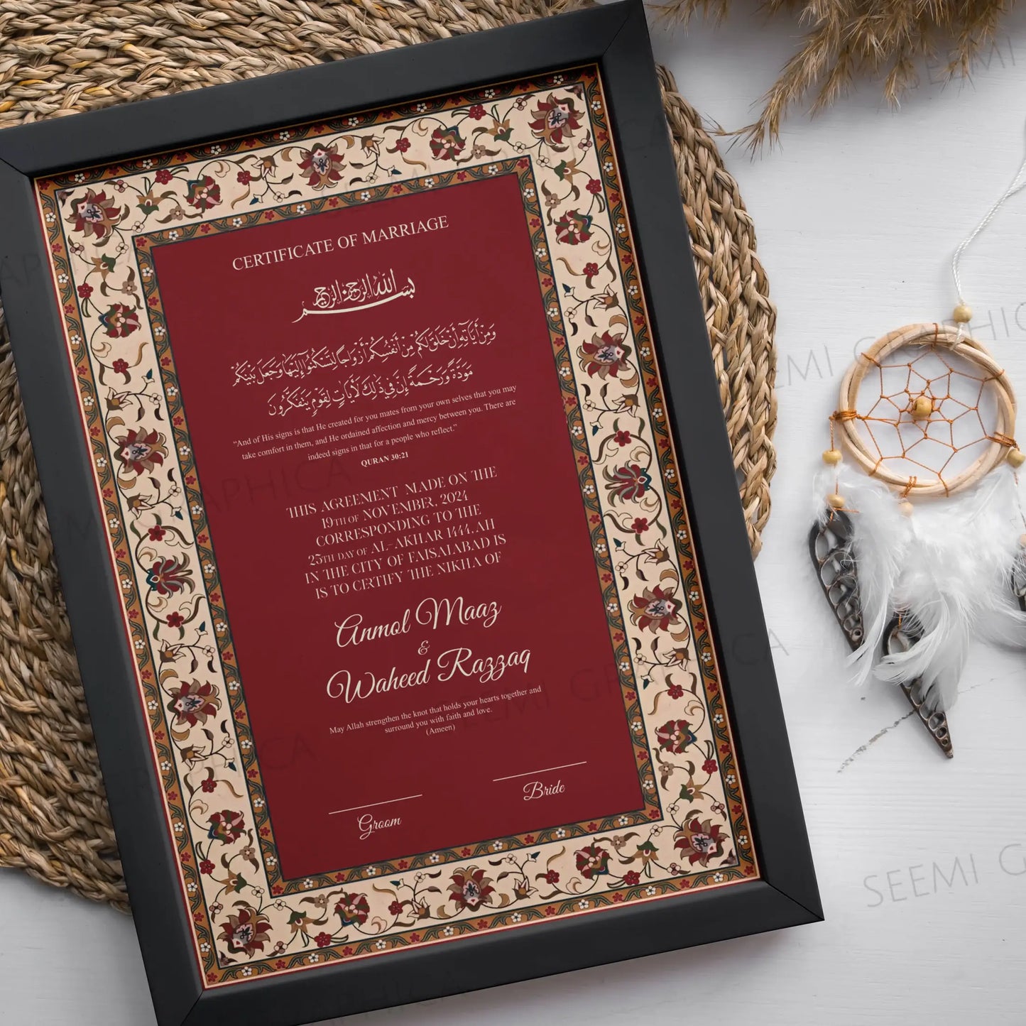 Meeras-Classic Nikah Certificate