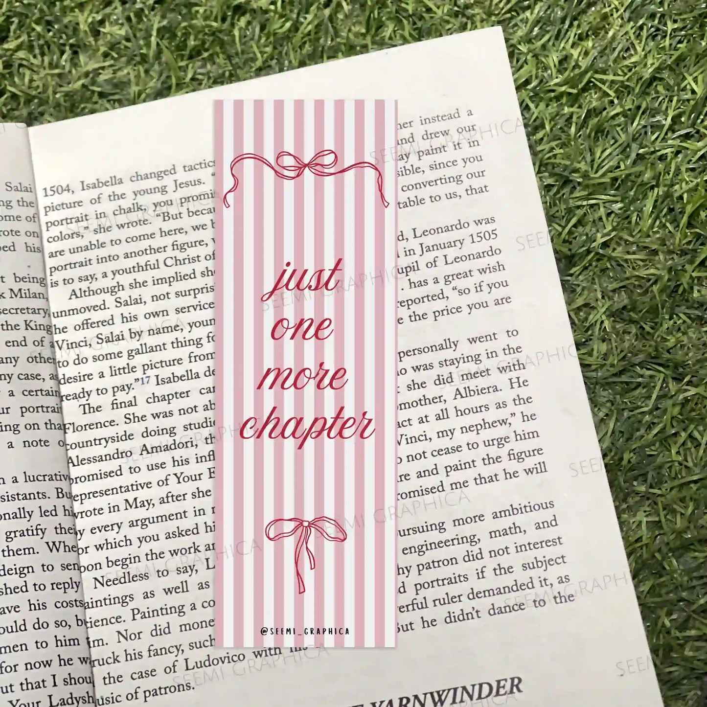 Just One More Chapter Long Bookmark