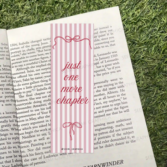 Just One More Chapter Long Bookmark