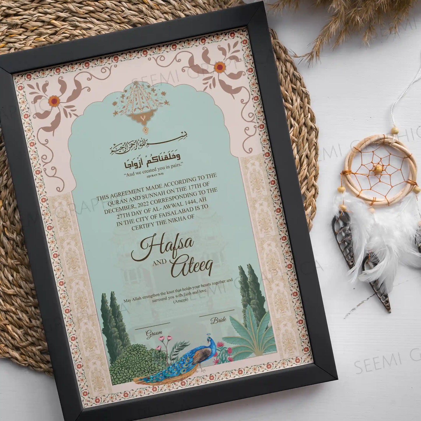 Morani-Royal Bliss Nikah Certificate