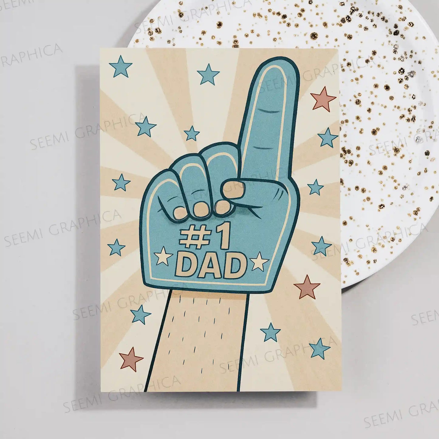 NO.1 Dad Card