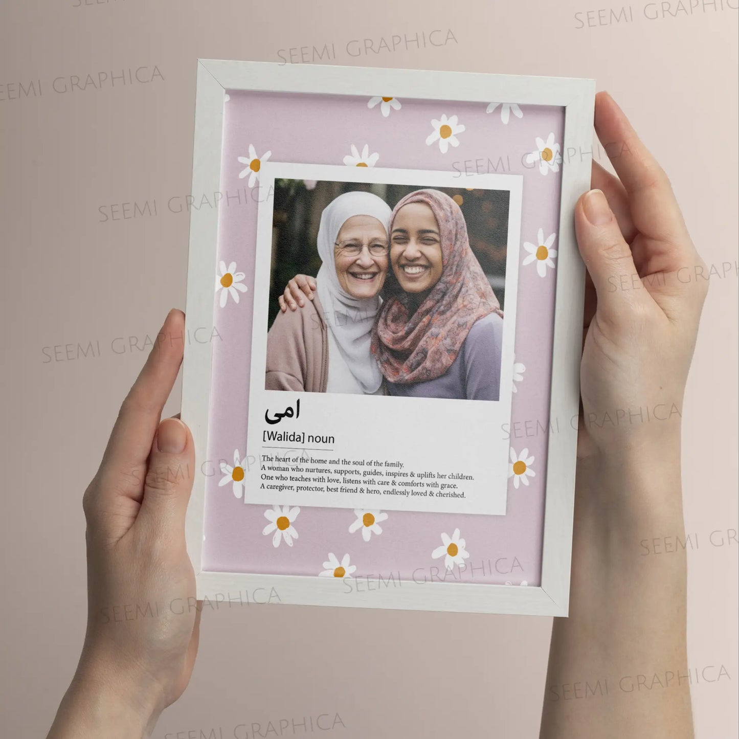 Personalized 3D Polaroid Photo Frame for Mother/Ami