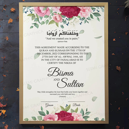 Shabnam-Bliss Nikah Certificate
