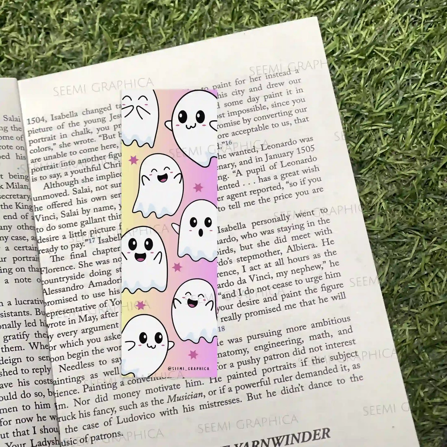 Happy Ghost Long Bookmark