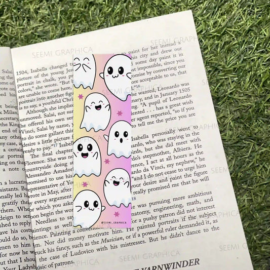 Happy Ghost Long Bookmark