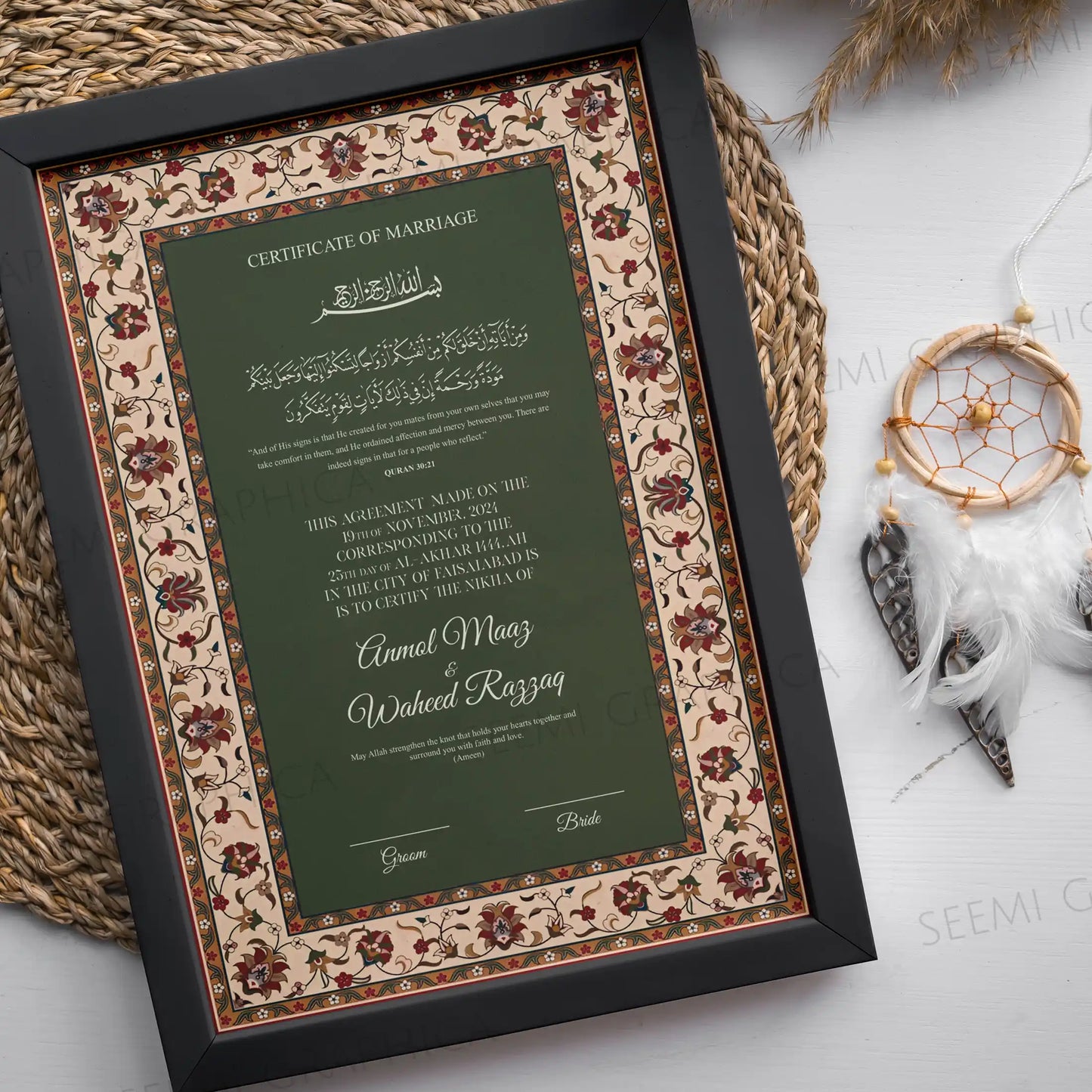 Meeras-Classic Nikah Certificate