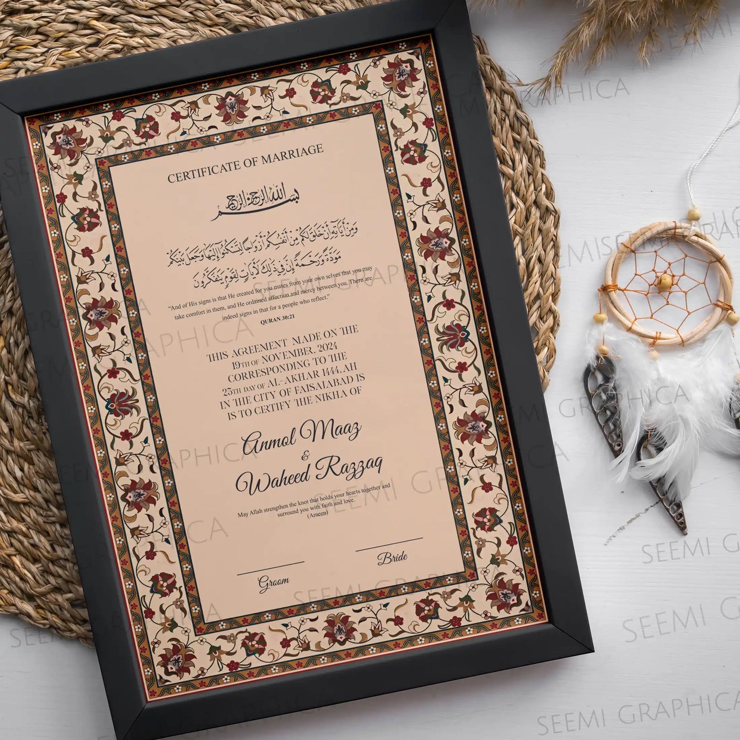 Meeras-Classic Nikah Certificate