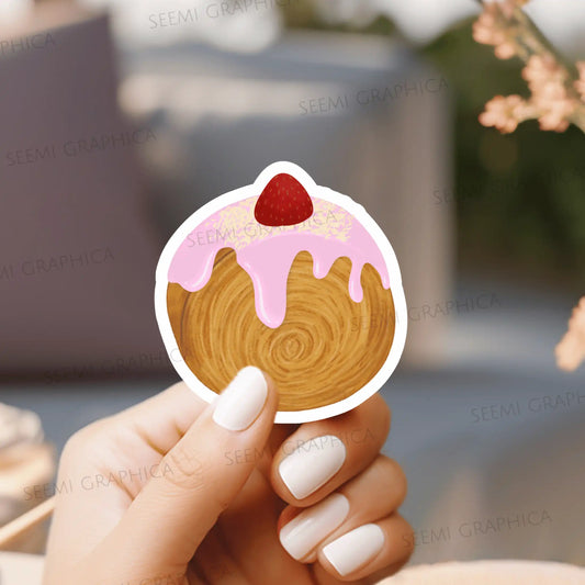 Strawberry Drizzle Cookie - Sticker