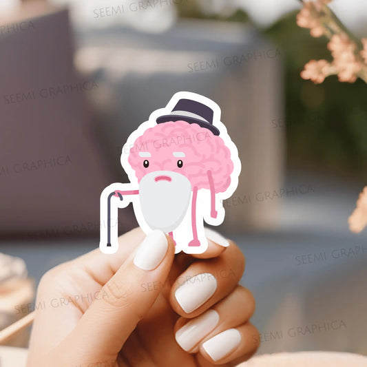 Grandpa Brain - Sticker