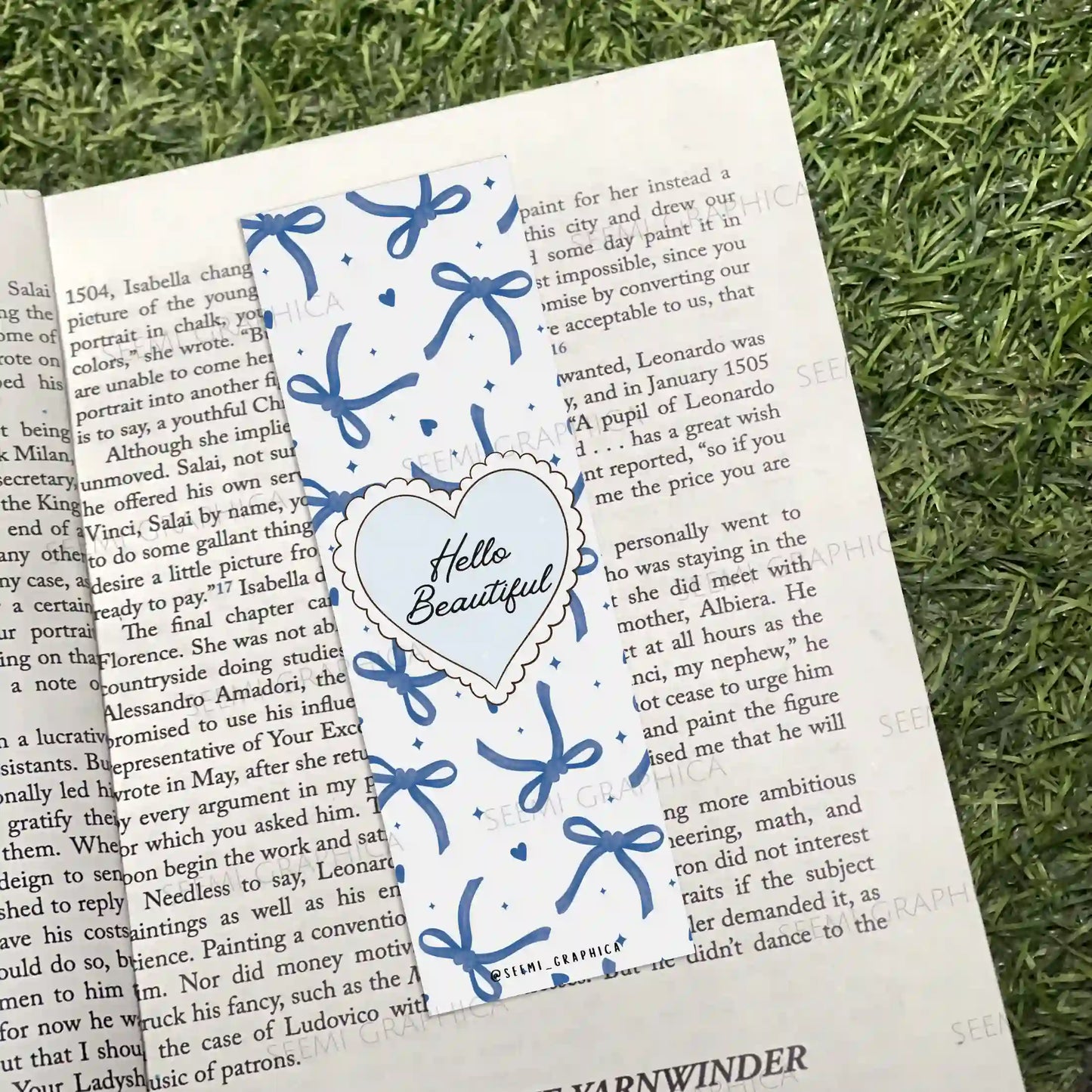 Hello Beautiful Long Bookmark