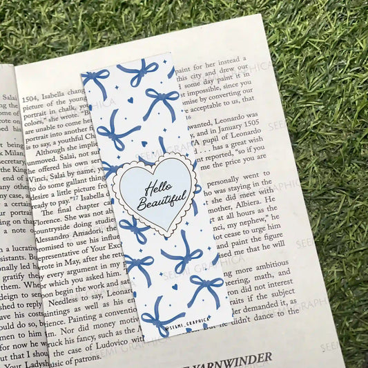 Hello Beautiful Long Bookmark