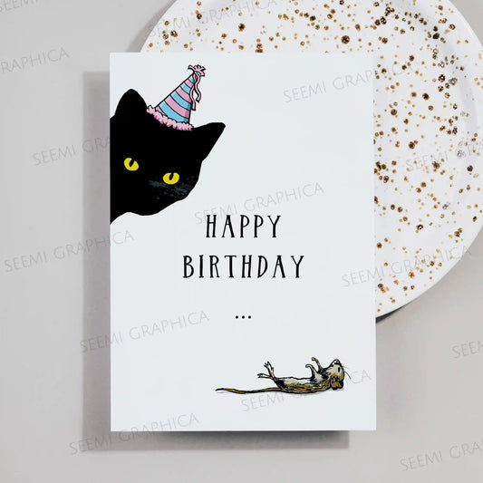 Funny Cat Birthday Card