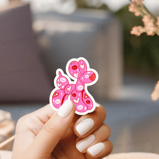 Love Balloon Dog - Sticker