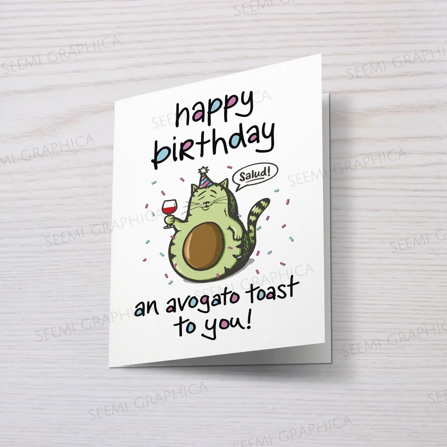 Happy Birthday An Avogato Toast To You Card