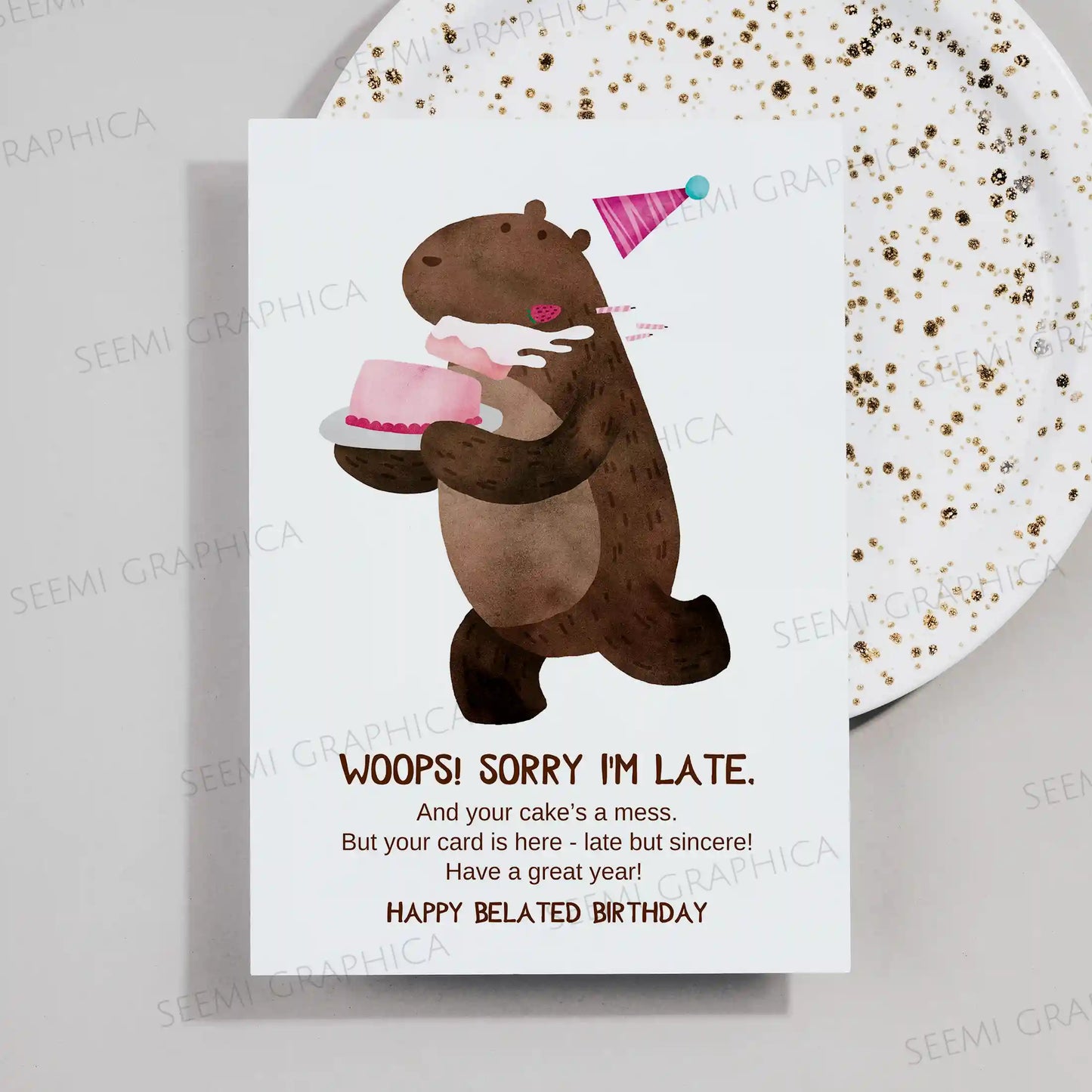 Happy Belated Birthday Card