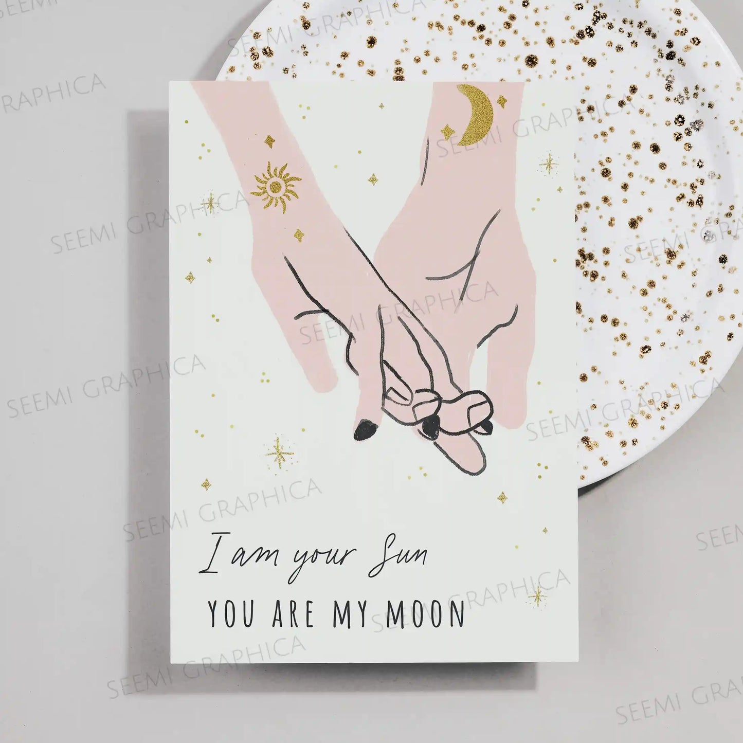 I am Your Moon, You Are My Sun Card