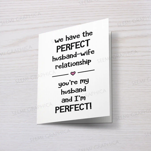 Perfect Husband-Wife Relationship Card