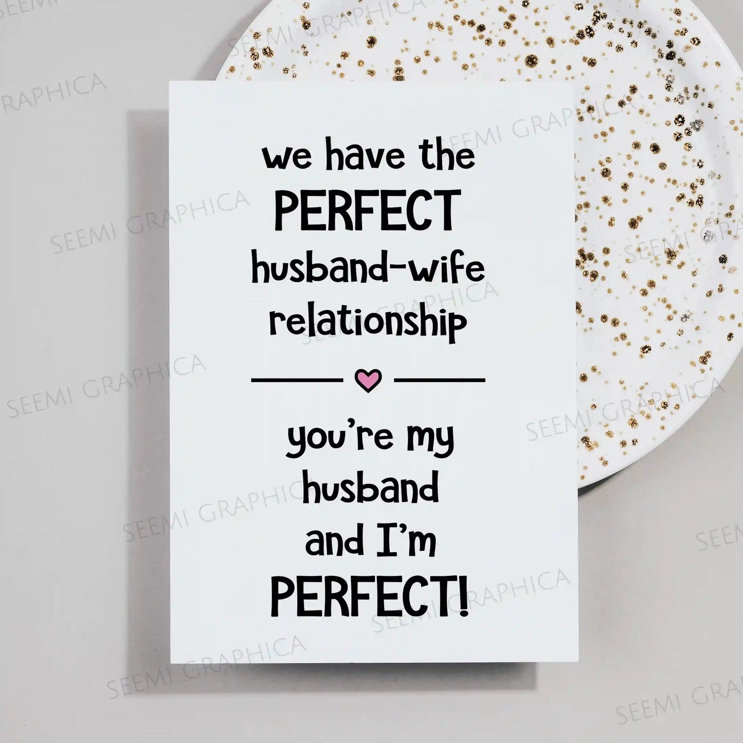 Perfect Husband-Wife Relationship Card