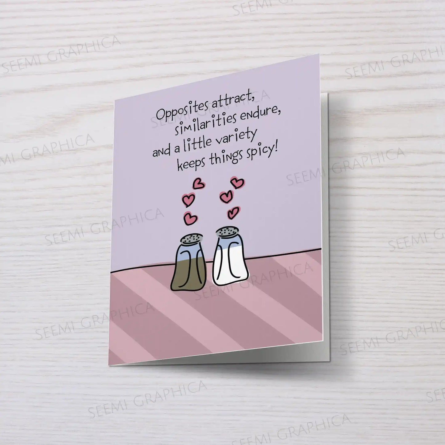 Cute Salt and Pepper Couple Card