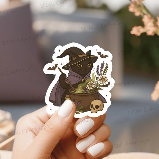 Meow Witchy Cat - Sticker