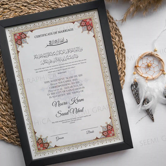 Guzarish-Signature Nikah Certificate