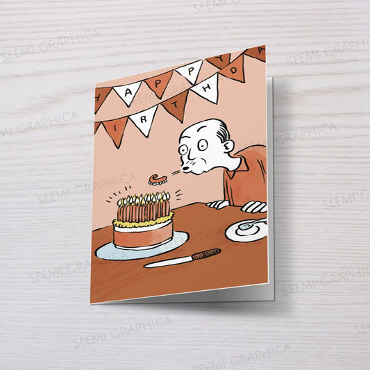 Over the Hill Birthday Card