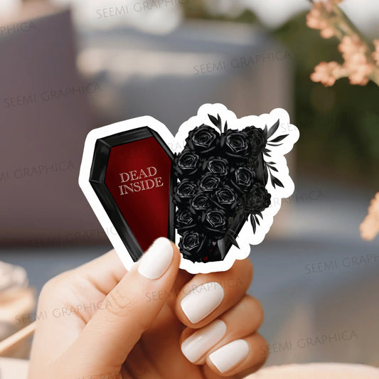 Dead Inside coffin - Sticker