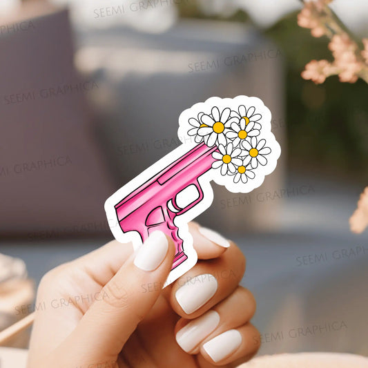 Flower Gun Sticker - Sticker