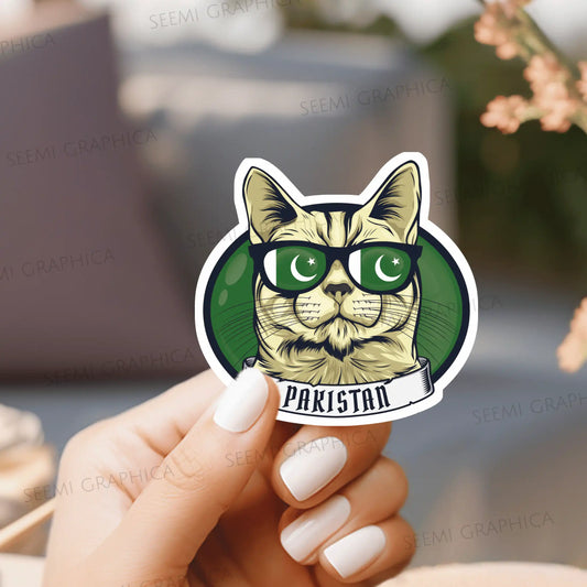 Pakistan Cool Cat - Sticker